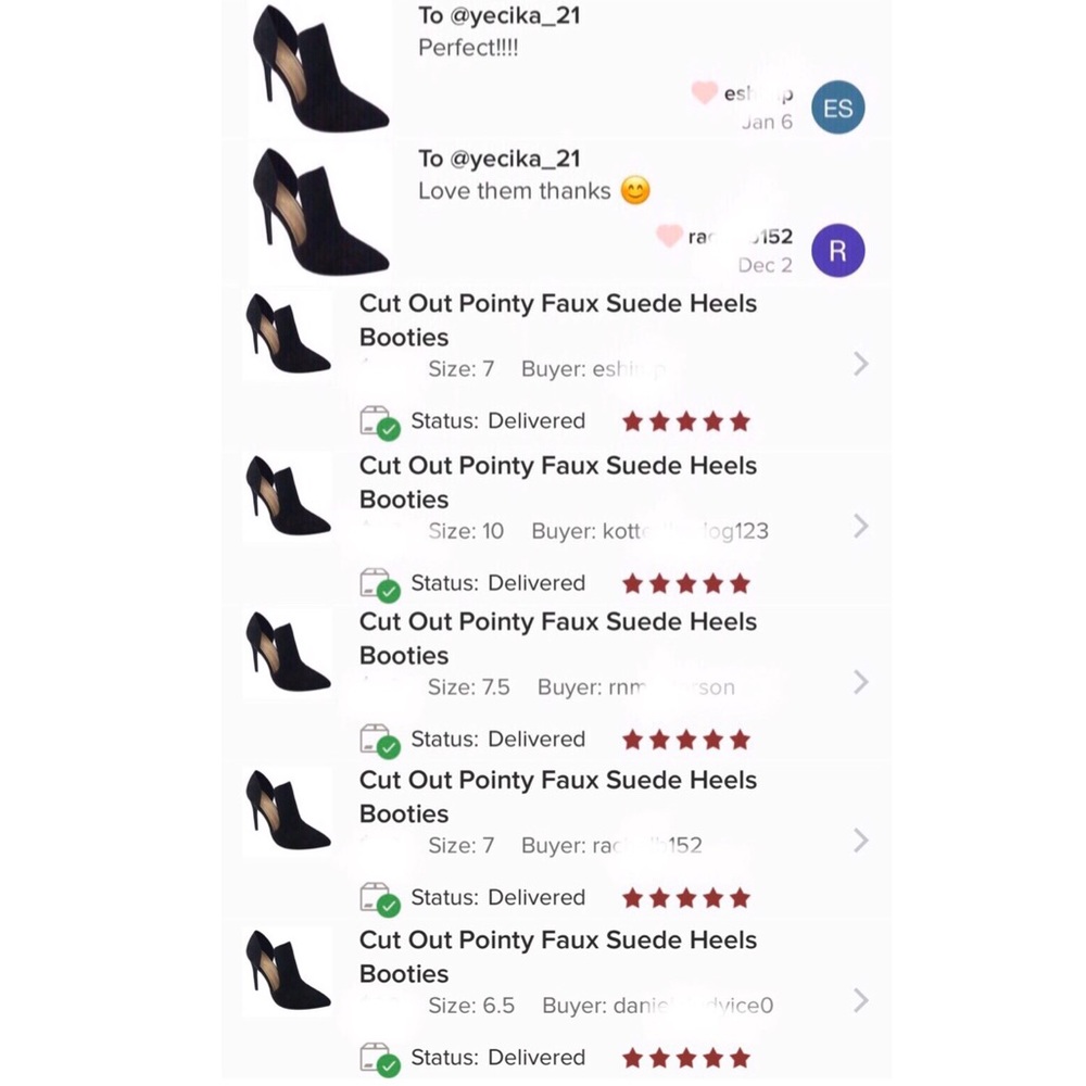 Cut Out Pointy Faux Suede Heels Booties - Picture 5 of 6